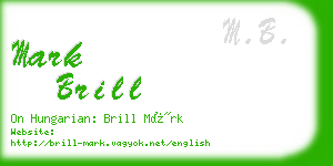 mark brill business card